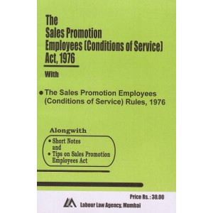 Labour Law Agency's The Sales Promotion Employees (Conditions of Service) Act, 1976 | S. L. Dwivedi | Bare Act